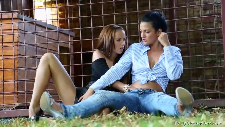 Getting Caught Dildo Handed with Gina Devine in the Outdoors